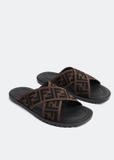 Fendi Logo embossed slides