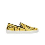 VERSACE BAROCCO PRINT LEATHER SLIP-ON