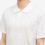 Alexander McQueen Men's Jacquard Graffiti Logo Polo Ivory
