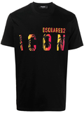 Dsquared2 Icon tropical logo-print T-shirt - Black