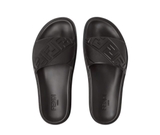 Fendi Black rubber slides