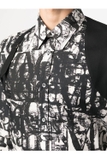ALEXANDER MCQUEEN Logo stamp harness-strap cotton shirt