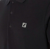 Fendi Black piqué polo shirt