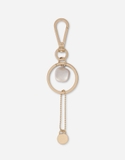 Metal keychain with branded pearl