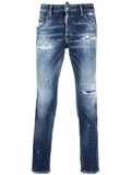 DSQUARED2 blue distressed skinny jeans