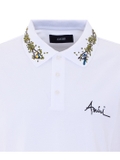 Amiri Floral Collar Polo White