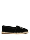 DOLCE & GABBANA  Crown logo velvety espadrilles