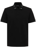 NEIL BARRETT Ribbed Bolt Collar Pique Polo
