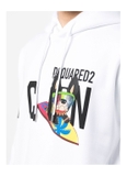 Dsquared2 logo-print drawstring hoodie - white