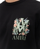 AMIRI Black T-shirt with floral print