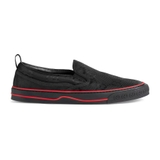 GUCCI BLACK RECYCLED FABRIC SLIP-ON GGM1733