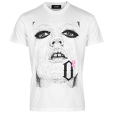 PORTRAIT GRAPHIC PRINT T-SHIRT IN WHITE