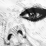 PORTRAIT GRAPHIC PRINT T-SHIRT IN WHITE