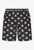 DOLCE & GABBANA ALL-OVER LOGO PRINT SWIM SHORT