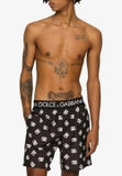 DOLCE & GABBANA ALL-OVER LOGO PRINT SWIM SHORT
