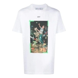 OFF-WHITE Painting Printing Short Sleeve White