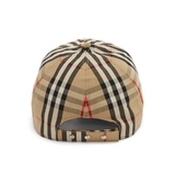 Burberry Beige Vintage Check Tb Baseball Cap Brown