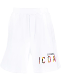 Dsquared2 cotton logo-print shorts - white