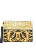 VERSACE baroque print clutch bag