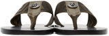 Green & Black Greca Flip Flops