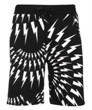 Neil Barrett CRAZY BOLTS LOOSE Shorts - Black
