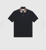 Cotton polo with Web and feline head