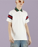 Horsebit print cotton polo shirt
