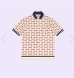 Horsebit print cotton polo shirt