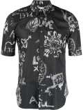 Alexander McQueen graffiti print short sleeve shirt