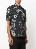 Alexander McQueen graffiti print short sleeve shirt