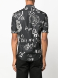 Alexander McQueen graffiti print short sleeve shirt