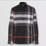 Burberry Check Stretch Cotton Poplin Shirt