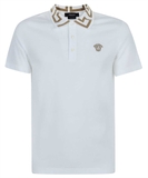 Versace GRECA COLLAR Polo - White