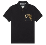 Polo Versace Jeans Couture Noir Black Cotton Polo Shirt