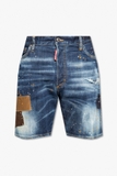 DSQUARED2 DSQUARED2 NAVY BLUE ‘MARINE’ DENIM SHORTS