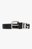 DOLCE & GABBANA DOLCE & GABBANA BLACK LEATHER BELT WITH LOGO