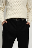DOLCE & GABBANA DOLCE & GABBANA BLACK LEATHER BELT WITH LOGO