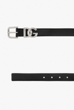 DOLCE & GABBANA DOLCE & GABBANA BLACK LEATHER BELT WITH LOGO