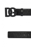 DOLCE & GABBANA DOLCE & GABBANA BLACK BELT WITH LOGO