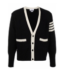 Thom Browne JERSEY STITCH V NECK Cardigan - Black