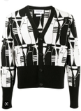 Thom Browne suit motif jacquard wool cardigan