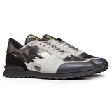 VALENTINO GREY BLACK CAMOUFLAGE ROCKRUNNER SNEAKER