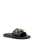 Versace Medusa chain leather slides