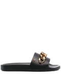 Versace Medusa chain leather slides