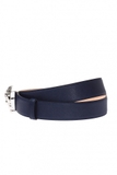 VERSACE VERSACE NAVY BLUE LEATHER BELT