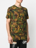 Off-White Green camouflage print t-shirt for men