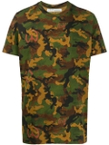 Off-White Green camouflage print t-shirt for men