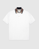 Cotton polo with Web and feline head
