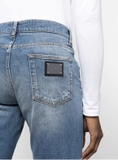 Dolce & Gabbana logo-plaque denim jeans