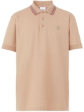 Burberry Icon-stripe collar polo shirt - Begie